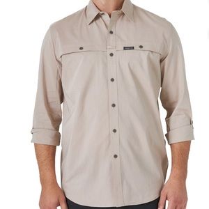 Wrangler + Outdoor Long Sleeve Utility Camp Shirt + Size M